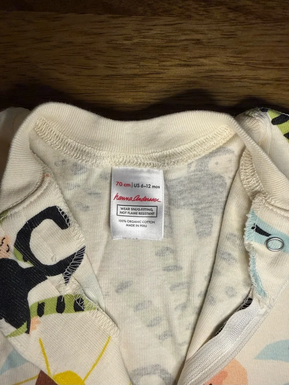 Hanna Andersson 6-12 Months Jungle Animal Short Sleeve Romper